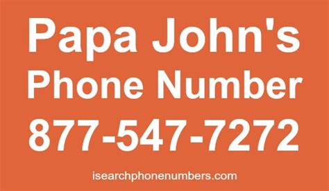 Contact information for gry-puzzle.pl - The phone number for each Papa John's store will be different depending on the area where you live. To find a store near you, check the related link to Papa John's web page and click on the store ...